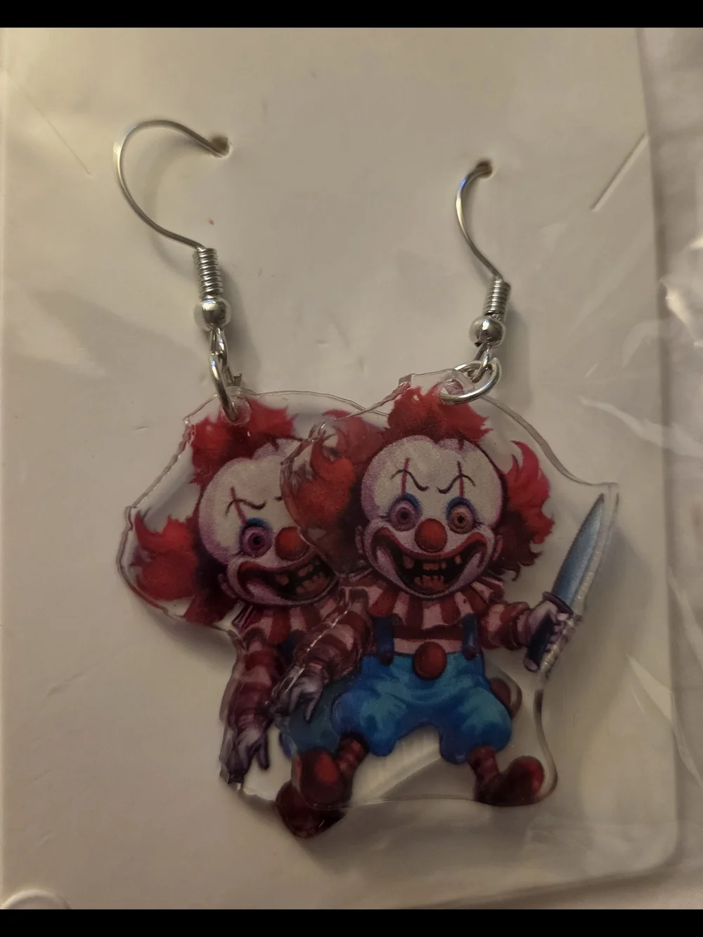 Horror Movie Character Dangle Earrings - New In Packaging